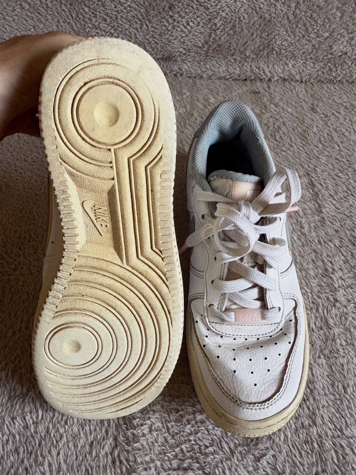 Nike air femme taille 36,5 blanche rose et bleu – Nike – taille EU 36 3