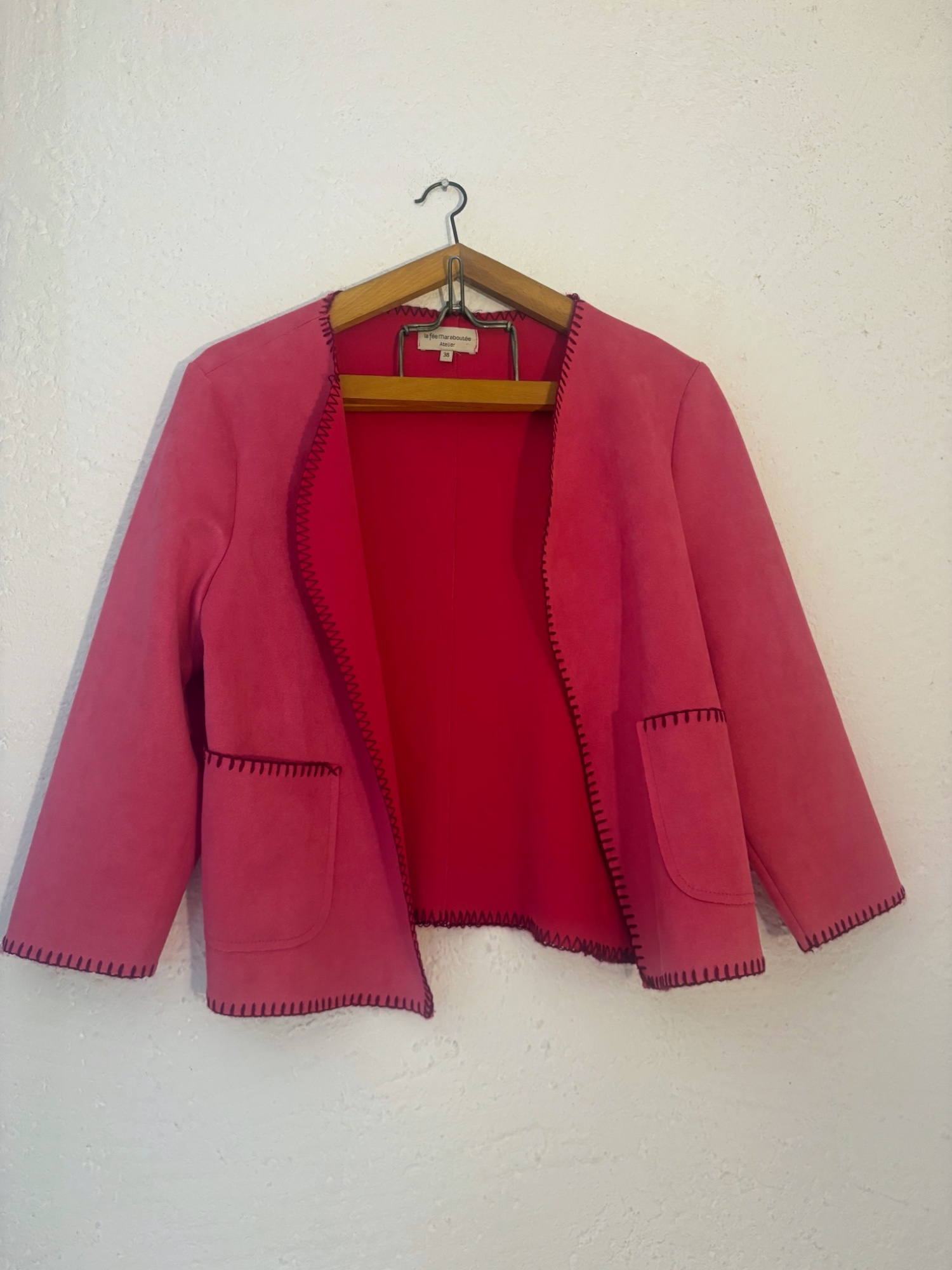 Petite veste rose la fée marabout taille 38 