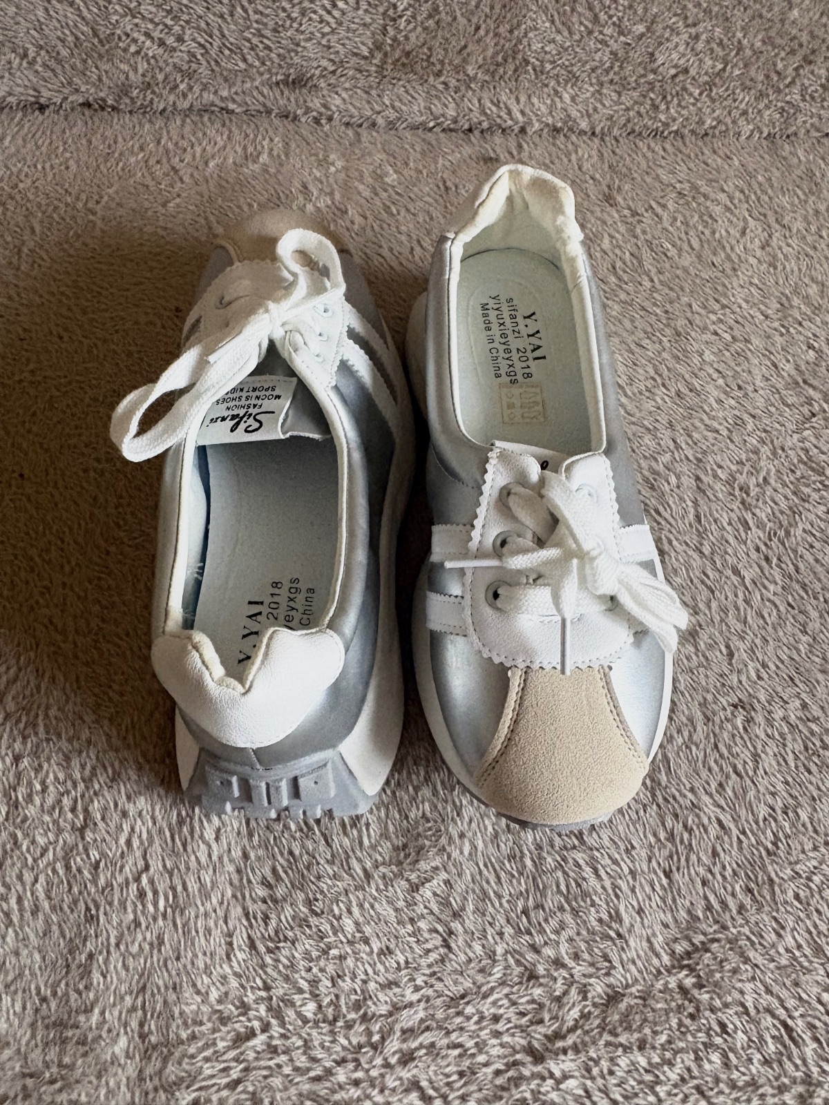 Basket femme Sifanzi grise et blanche taille 40 – Sans marque – taille EU 40 3