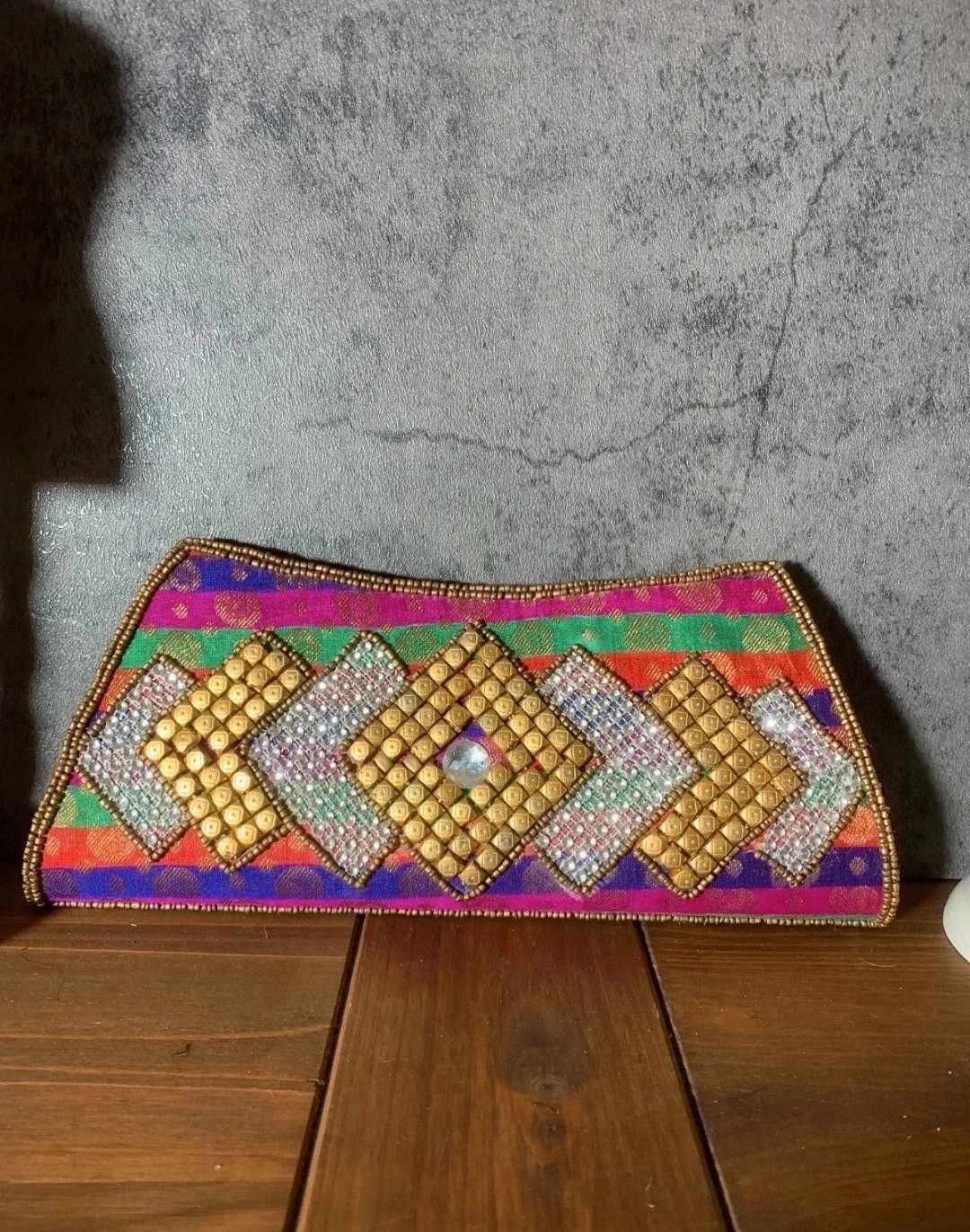 Bolso De Fiesta Hecho A Mano Morado | Handmade Party Bag Hippie Style 2