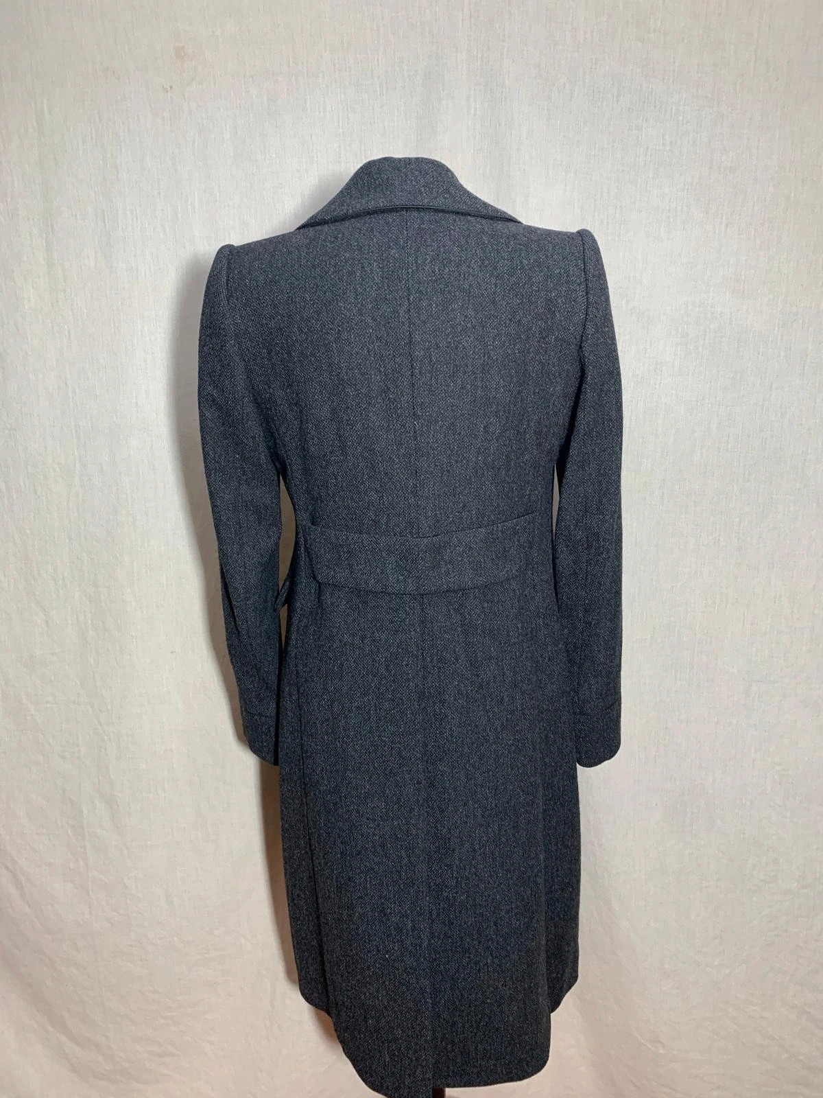 Abrigo largo cruzado de lana gris | Grey wool double-breasted coat | Massimo Dutti – Massimo Dutti – taille L / 40 / 12 2