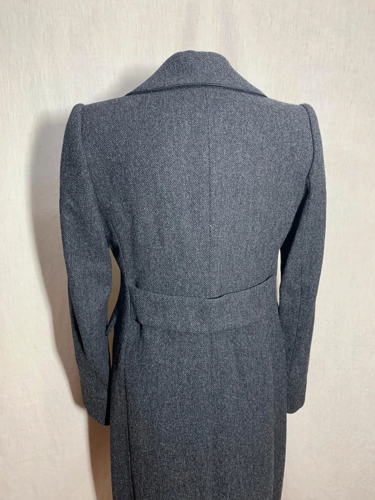 Abrigo largo cruzado de lana gris | Grey wool double-breasted coat | Massimo Dutti – Massimo Dutti – taille L / 40 / 12 5