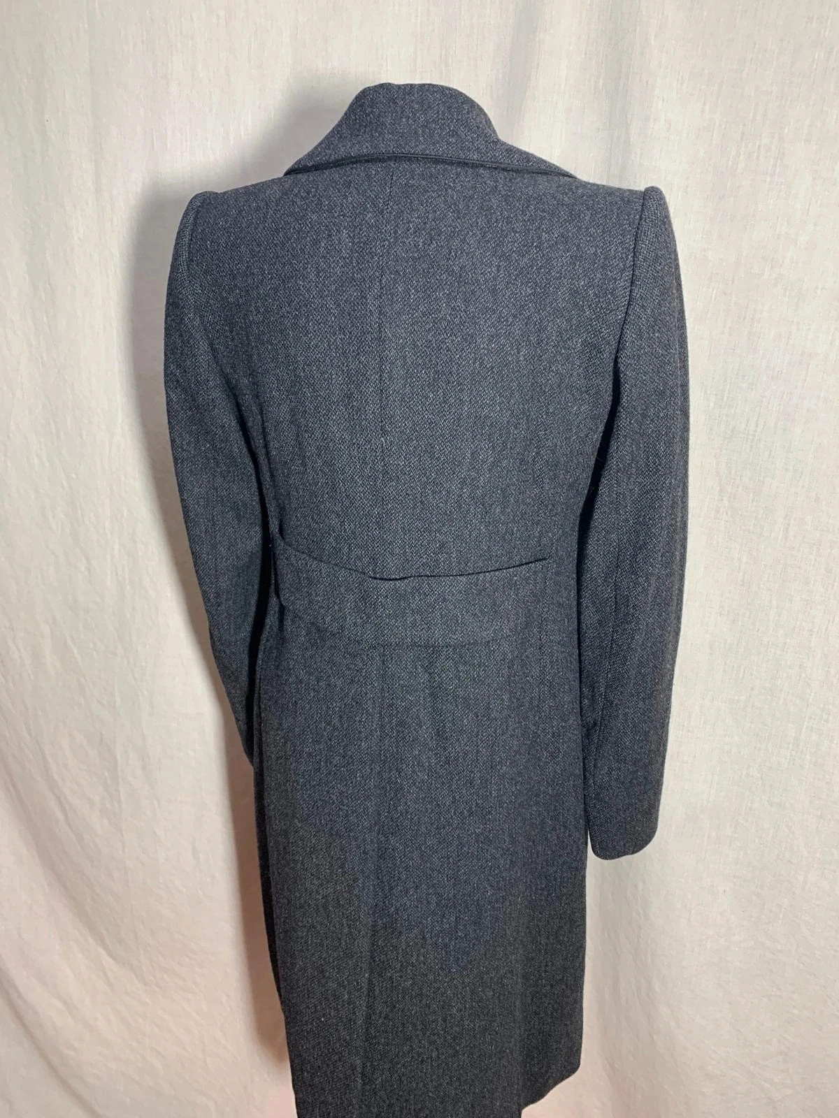 Abrigo largo cruzado de lana gris | Grey wool double-breasted coat | Massimo Dutti – Massimo Dutti – taille L / 40 / 12 4