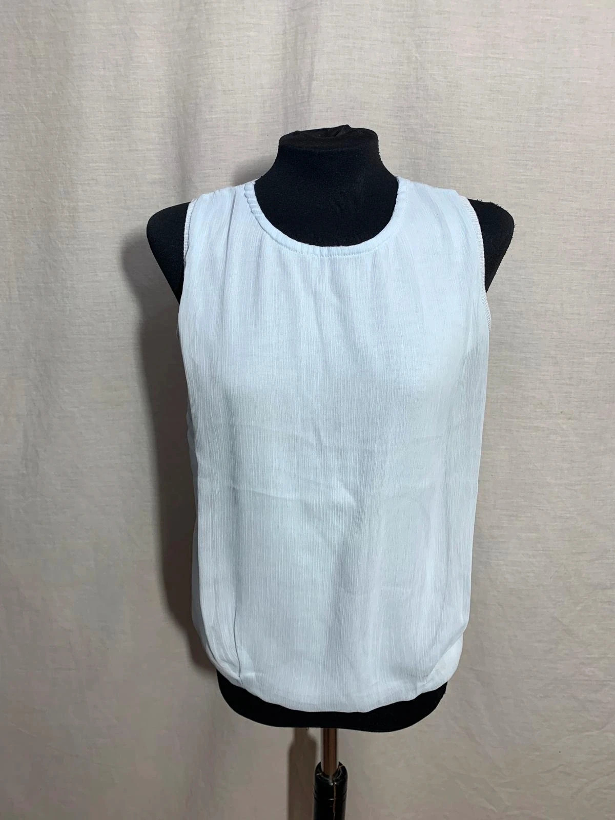 Blusa sin mangas azul claro de punto fino | Light blue sleeveless blouse | Zara Knit – Zara Knit – taille M / 38 / 10 4