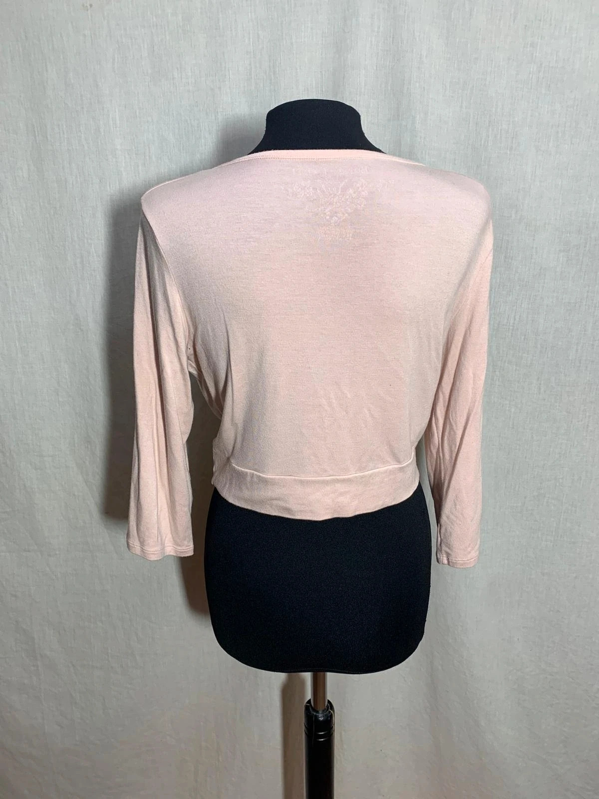 Chaqueta corta rosa de punto con lazada | Pink tie-front cardigan | Zara – Zara – taille L / 40 / 12 2