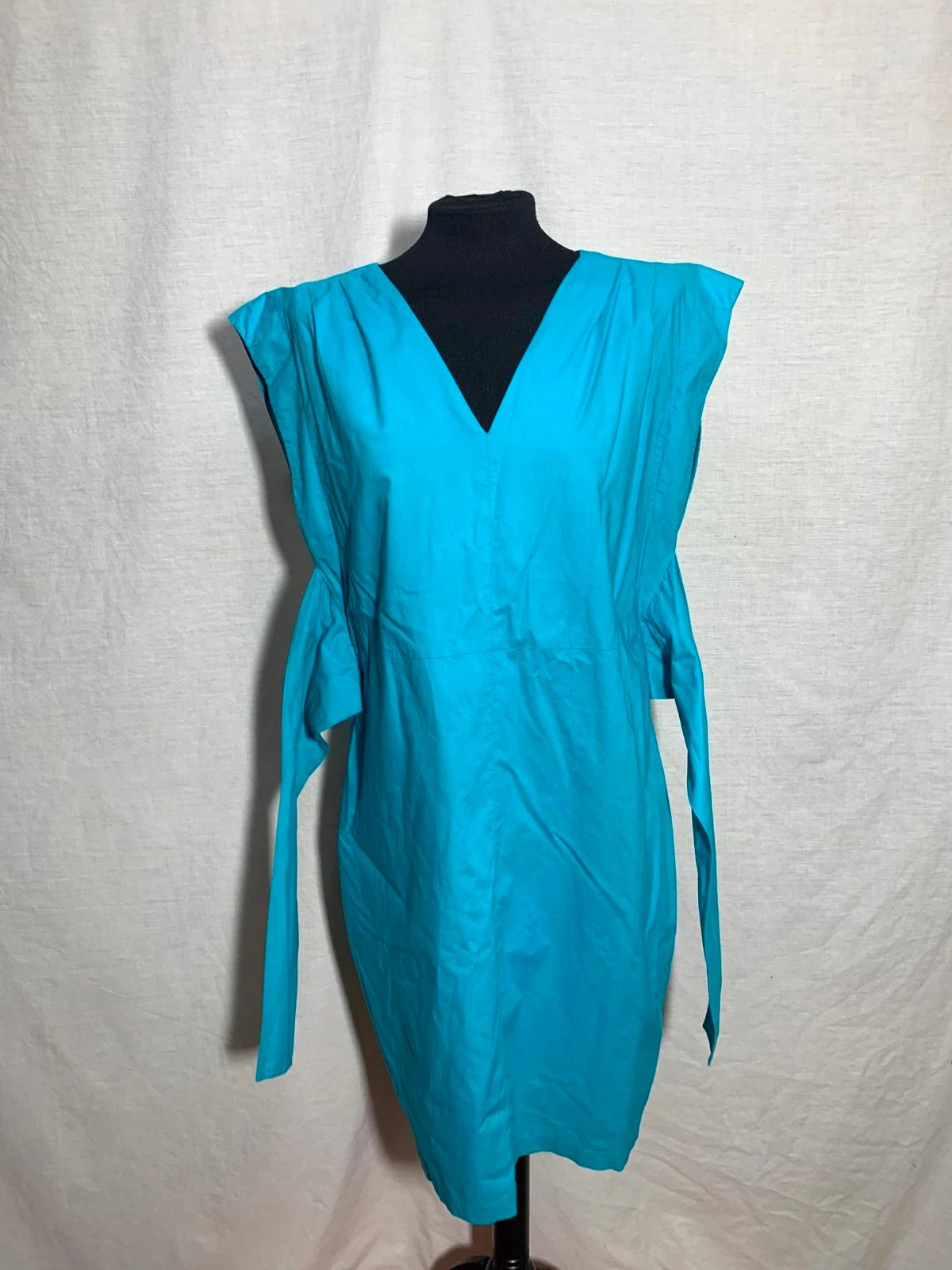 Vestido corto azul turquesa con lazada | Turquoise tie-front dress | Zendra El Corte Inglés – Zendra – taille L / 40 / 12 4