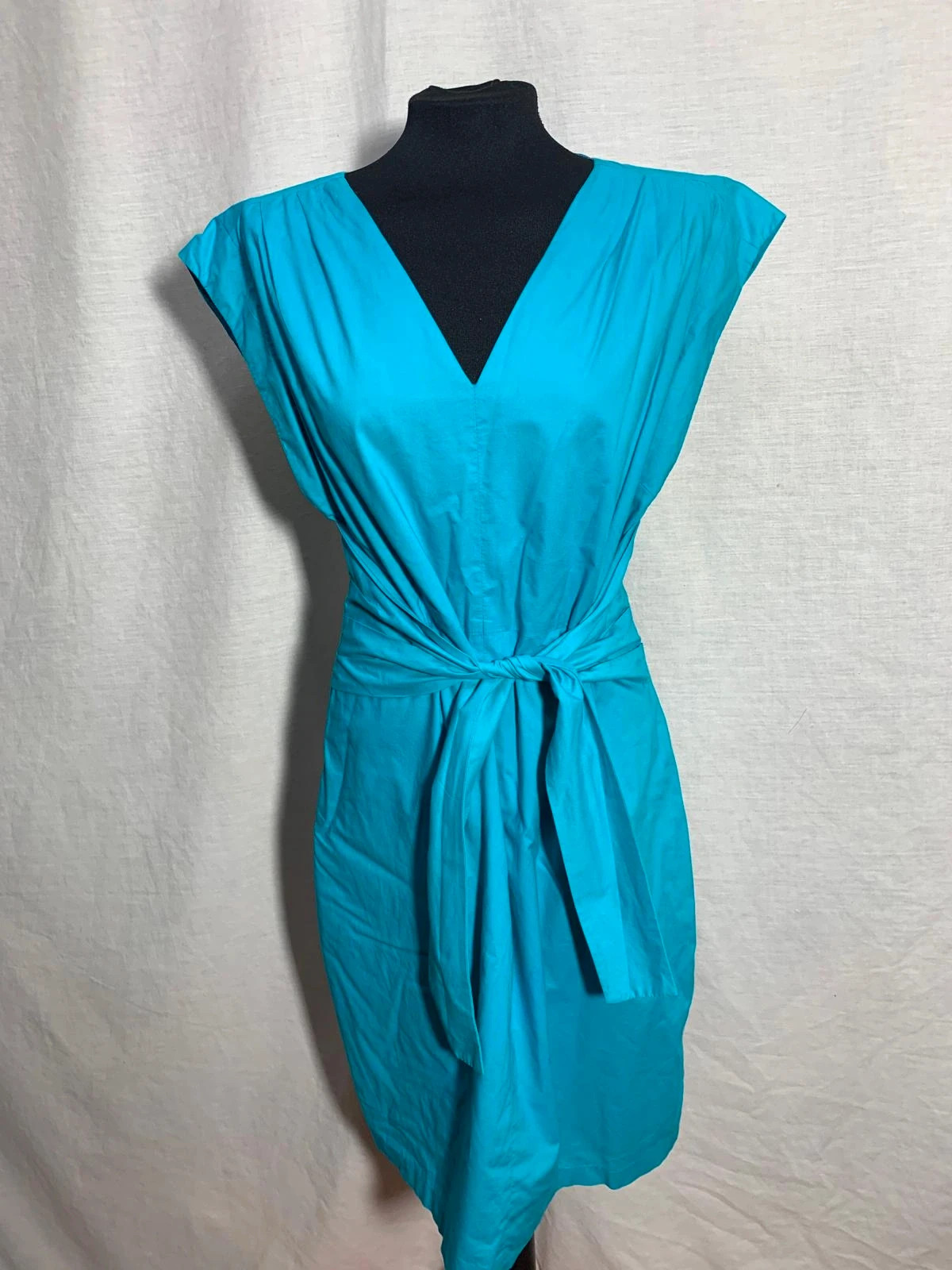 Vestido corto azul turquesa con lazada | Turquoise tie-front dress | Zendra El Corte Inglés – Zendra – taille L / 40 / 12 2