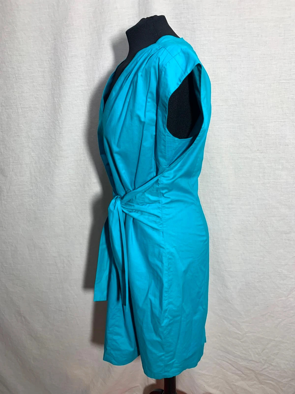 Vestido corto azul turquesa con lazada | Turquoise tie-front dress | Zendra El Corte Inglés – Zendra – taille L / 40 / 12 5