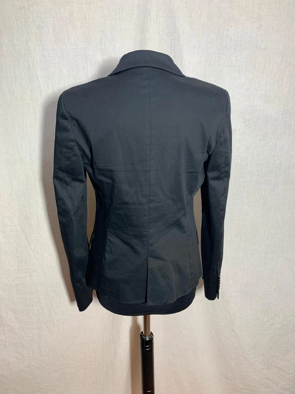 Blazer negra entallada de algodón con un botón | Black fitted blazer | Zara – Zara – taille L / 40 / 12 2