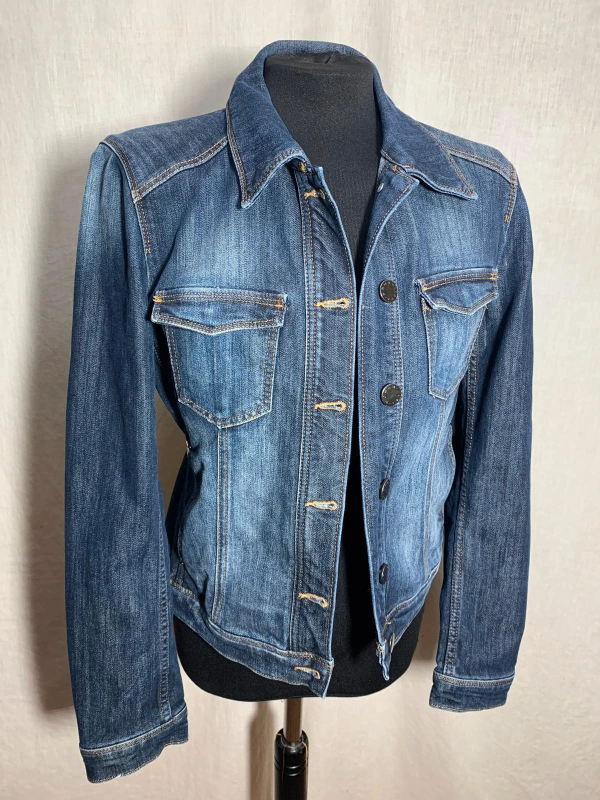 Chaqueta vaquera entallada azul lavada | Fitted denim jacket | Zara – Zara – taille L / 40 / 12 3