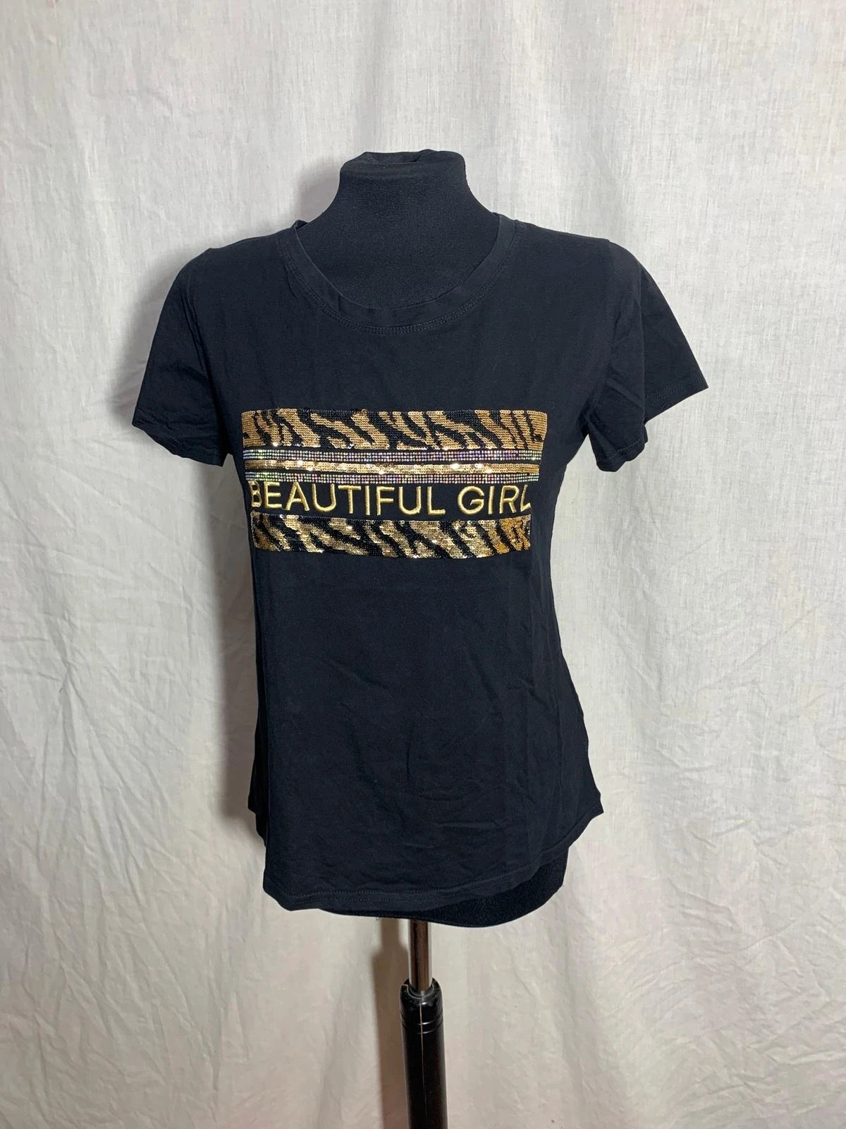 Camiseta negra beautiful girl| Black beautiful girl t-shirt – taille M / 38 / 10 3