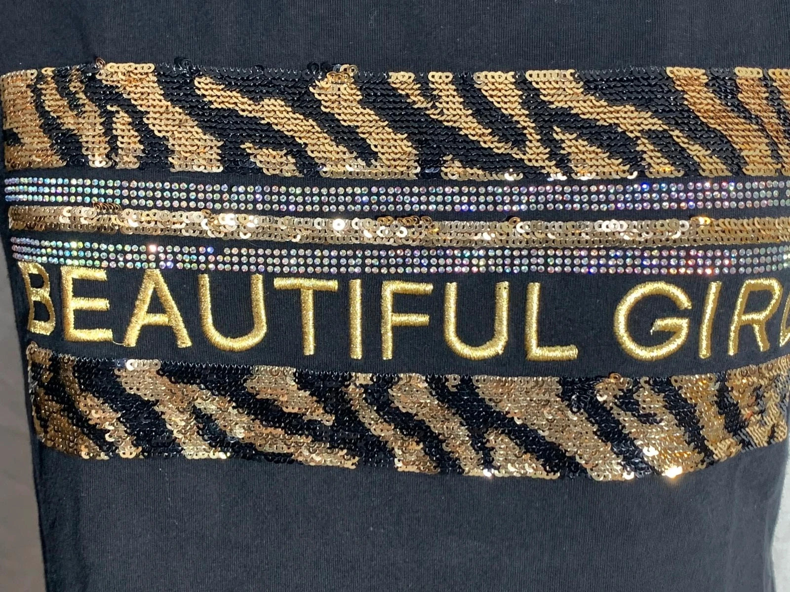 Camiseta negra beautiful girl| Black beautiful girl t-shirt – taille M / 38 / 10 4