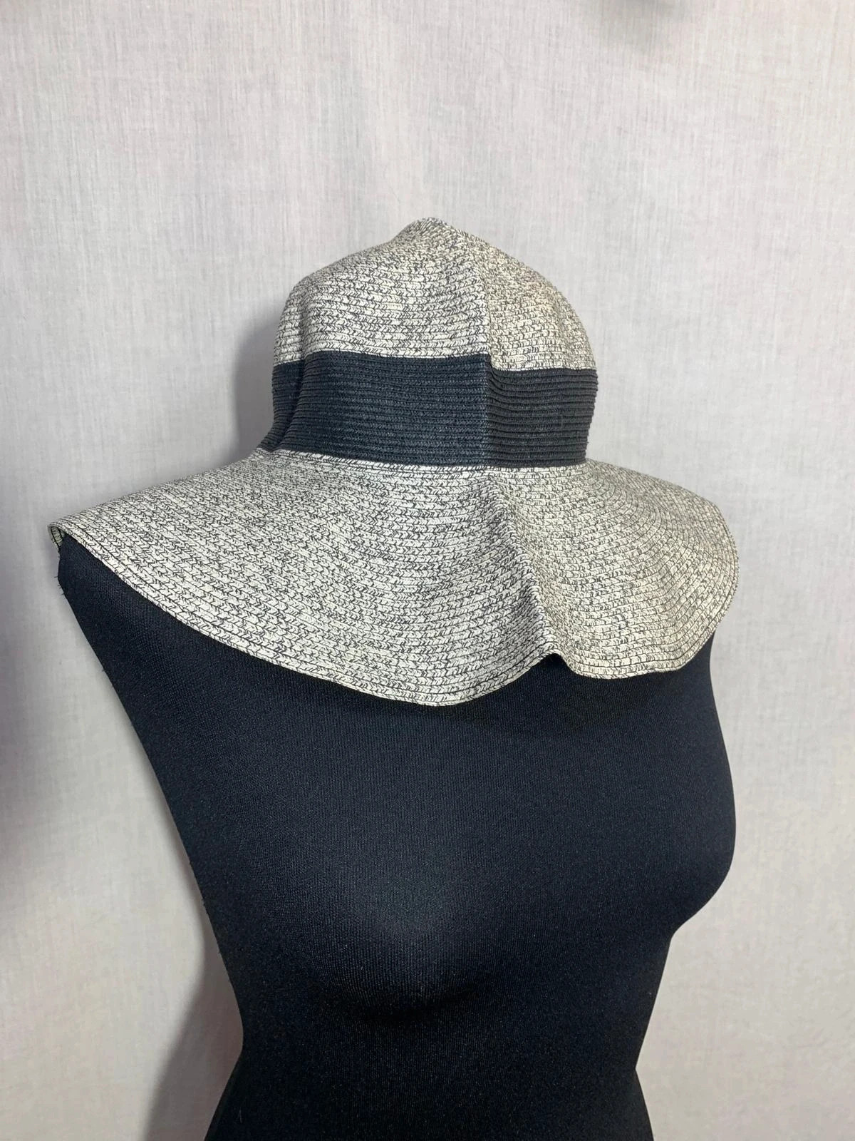 Sombrero de paja/rafia estilo pamela en tono jaspeado | Straw floppy sun hat – Italia – taille Taille unique 3