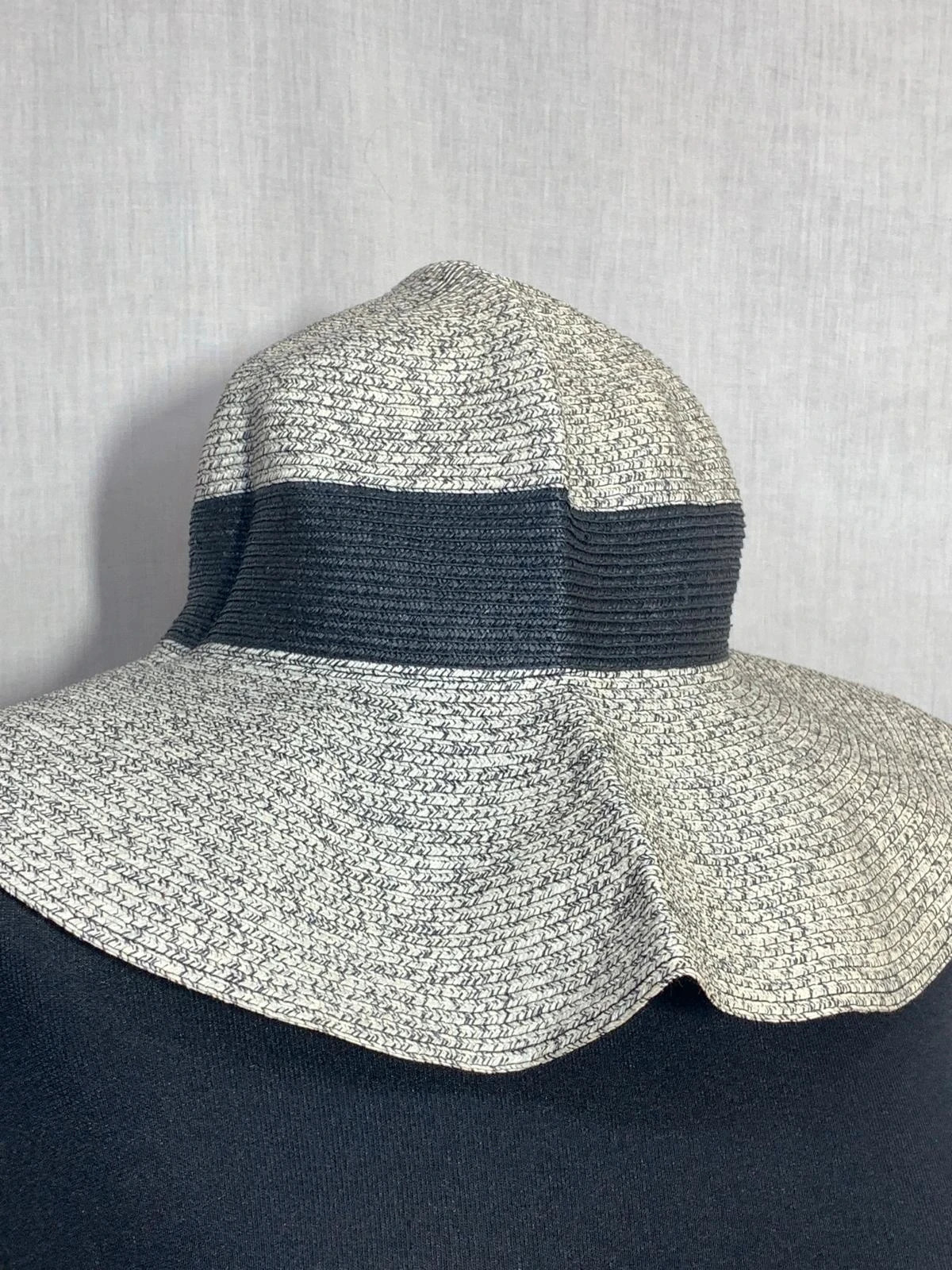Sombrero de paja/rafia estilo pamela en tono jaspeado | Straw floppy sun hat – Italia – taille Taille unique 2