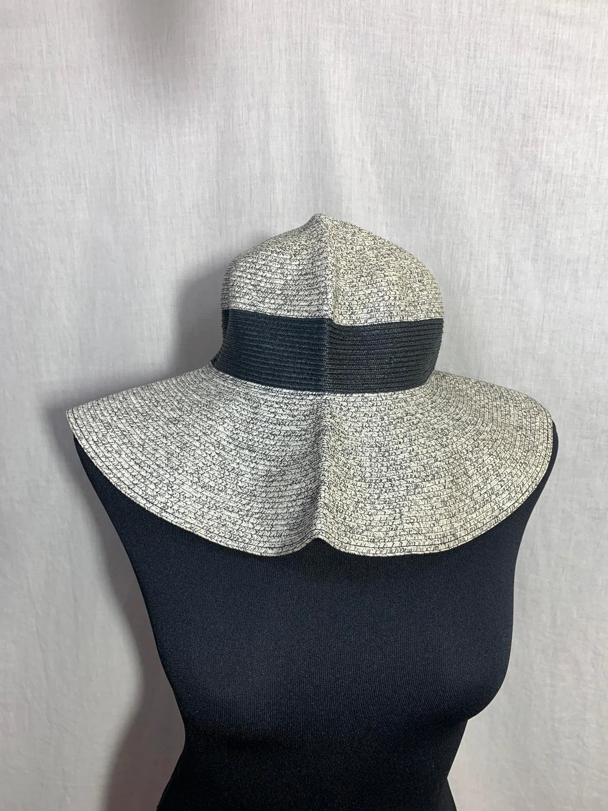 Sombrero de paja/rafia estilo pamela en tono jaspeado | Straw floppy sun hat