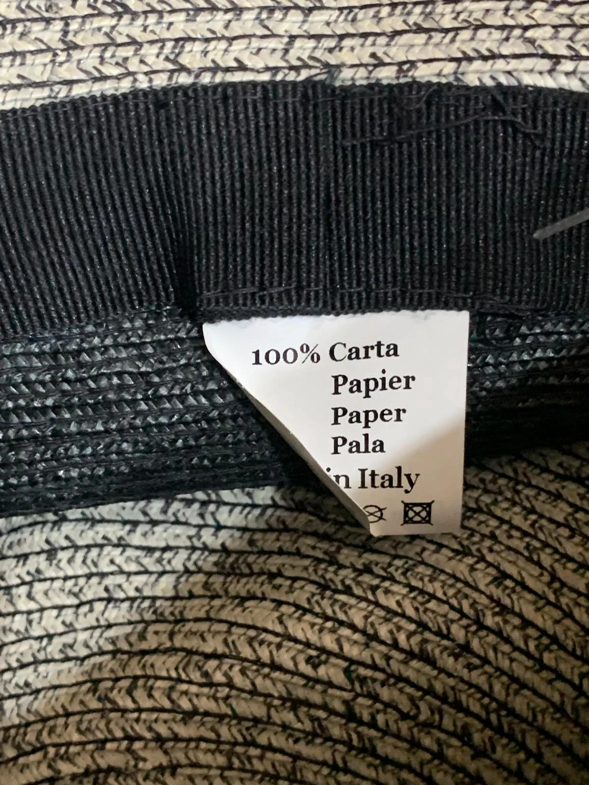 Sombrero de paja/rafia estilo pamela en tono jaspeado | Straw floppy sun hat – Italia – taille Taille unique 4