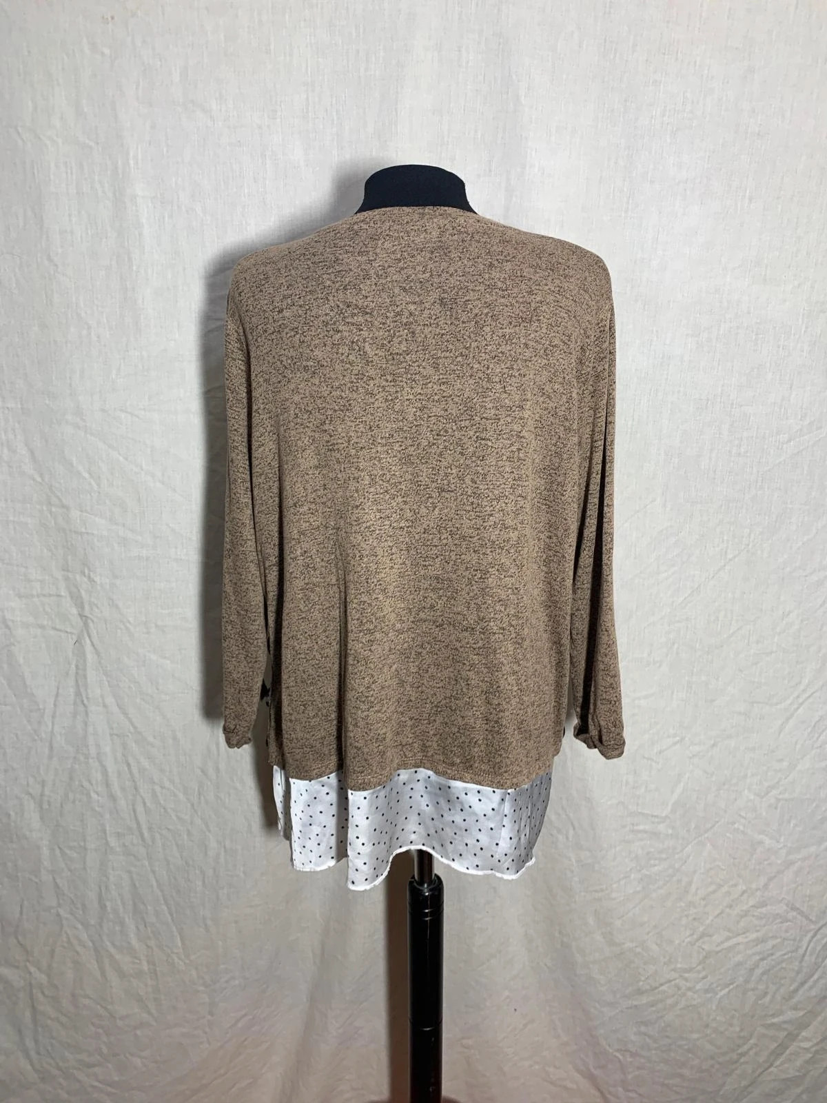 Jersey marron efecto dos piezas | Brown Two-piece effect jumper | Encuentro – Encuentro – taille XL / 42 / 14 2