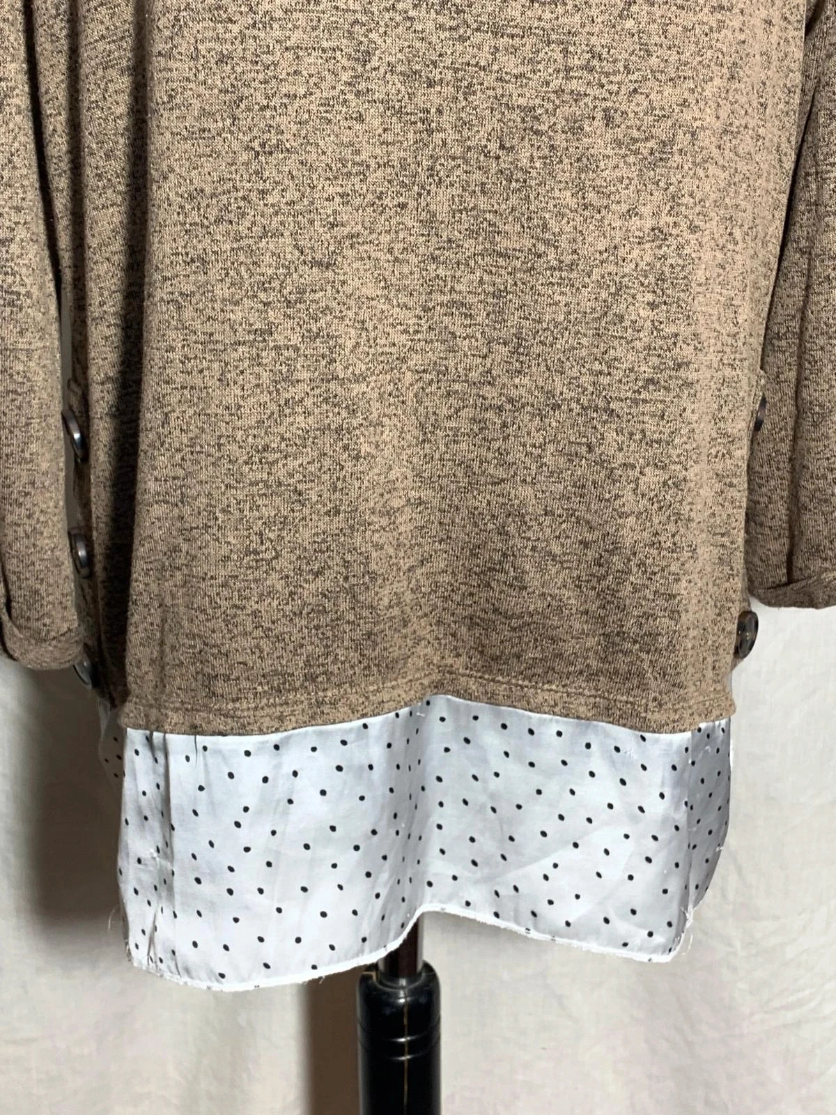 Jersey marron efecto dos piezas | Brown Two-piece effect jumper | Encuentro – Encuentro – taille XL / 42 / 14 5