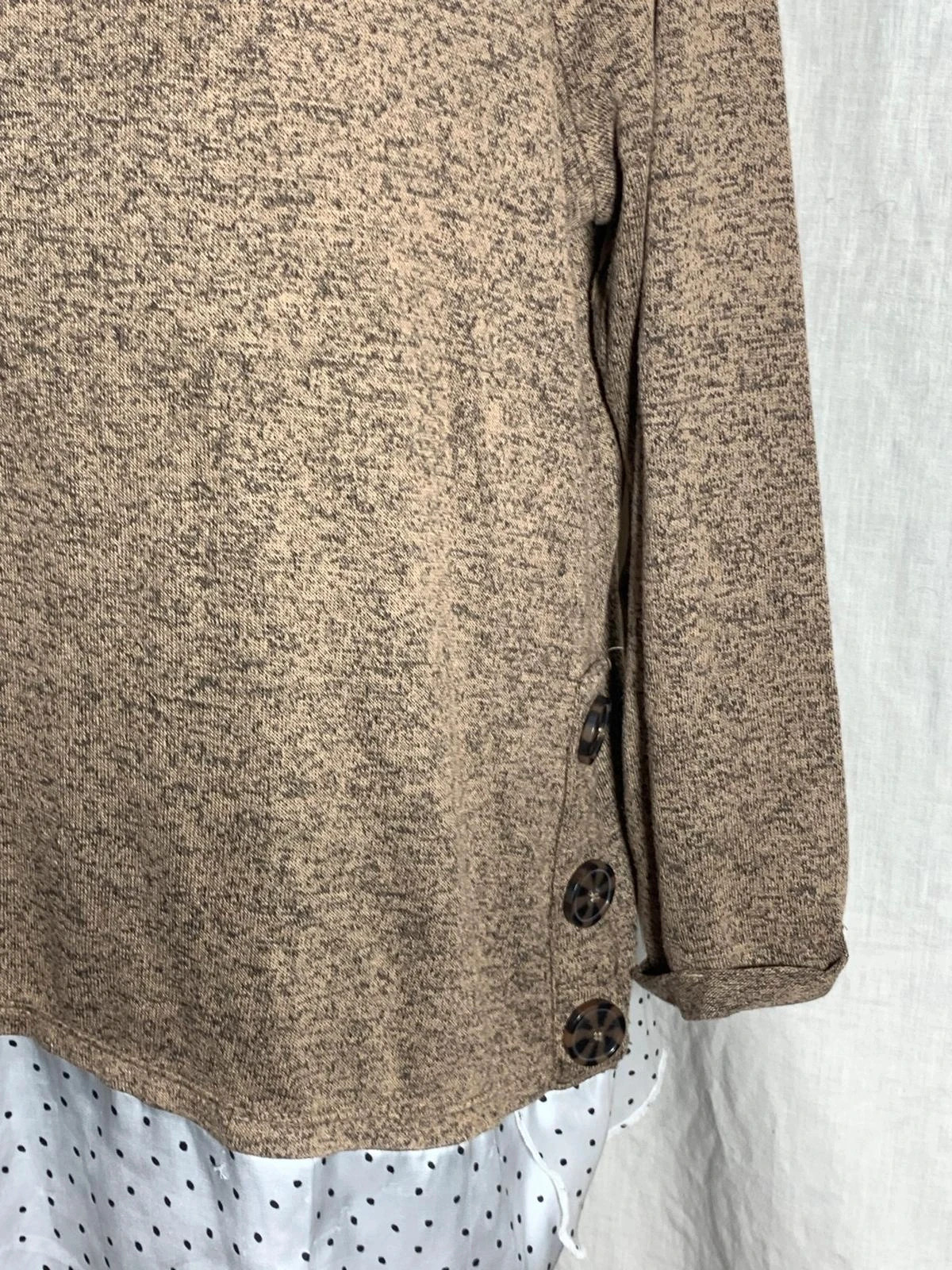 Jersey marron efecto dos piezas | Brown Two-piece effect jumper | Encuentro – Encuentro – taille XL / 42 / 14 4