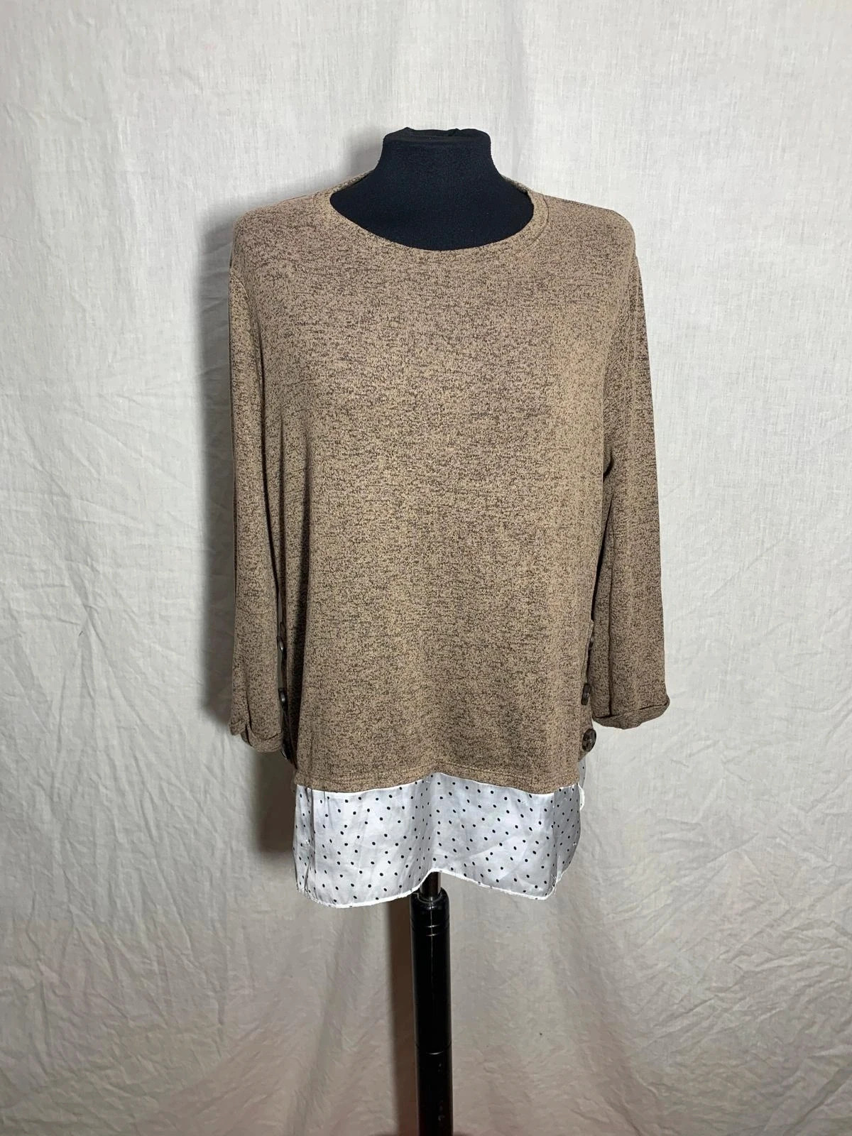 Jersey marron efecto dos piezas | Brown Two-piece effect jumper | Encuentro