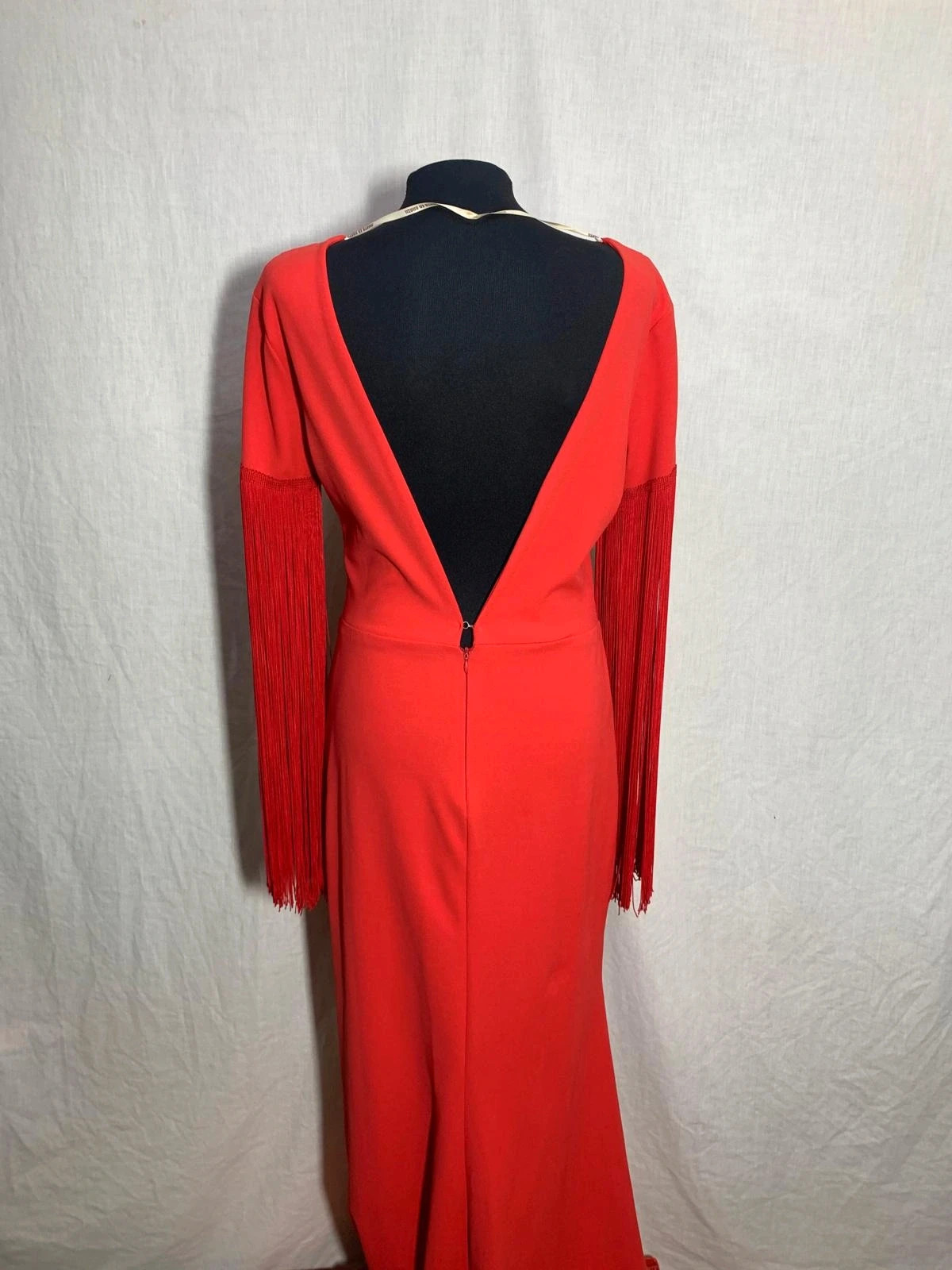 Vestido de fiesta rojo con espalda descubierta | Red dress with fringe sleeves | Marta en Brasil – Marta en Brazil – taille L / 40 / 12 2