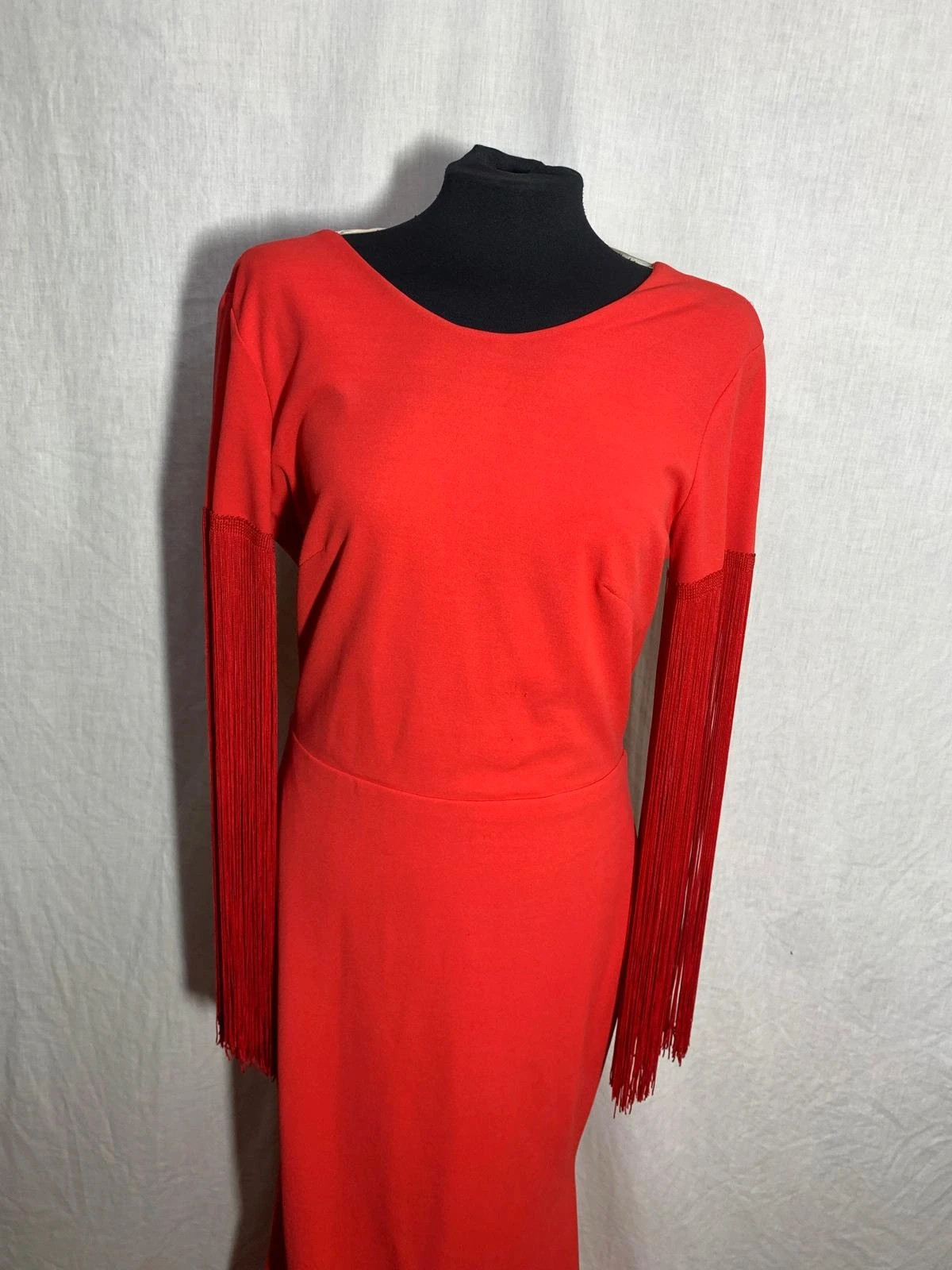 Vestido de fiesta rojo con espalda descubierta | Red dress with fringe sleeves | Marta en Brasil – Marta en Brazil – taille L / 40 / 12 4