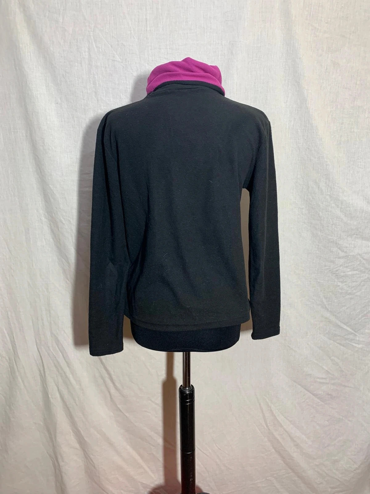 Sudadera polar cuello alto | Black fleece turtleneck sweatshirt | Ath Mina – Vintage Dressing – taille S / 36 / 8 2