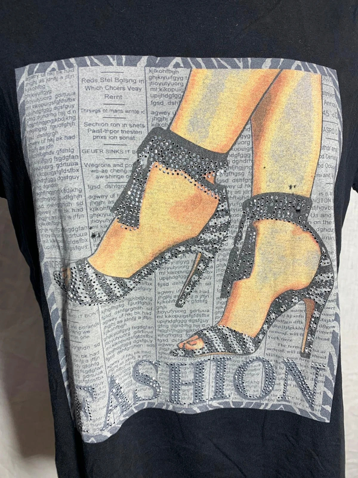 Camiseta negra | Black t-shirt | Rio Yangtze – Vintage Dressing – taille L / 40 / 12 4