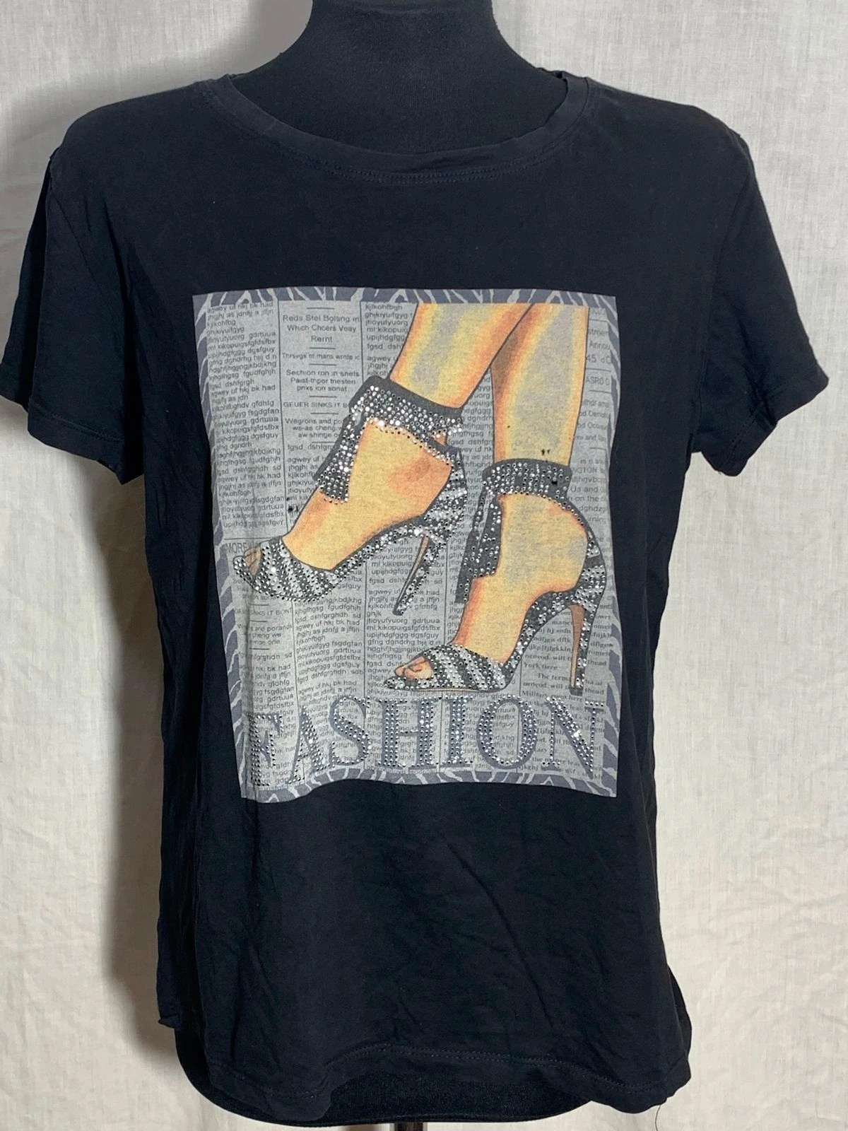 Camiseta negra | Black t-shirt | Rio Yangtze – Vintage Dressing – taille L / 40 / 12 3
