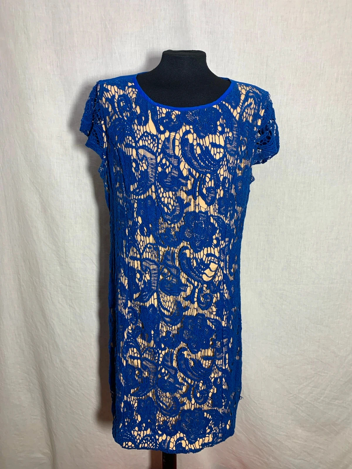 Vestido de fiesta azul con bordados florales | Blue floral embroidered party dress | Almatrichi
