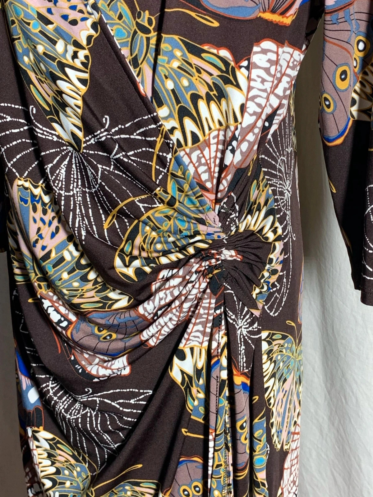 Vestido corto marrón con estampado de hojas | Brown leaf print mini dress | Encuentro – Encuentro – taille M / 38 / 10 5