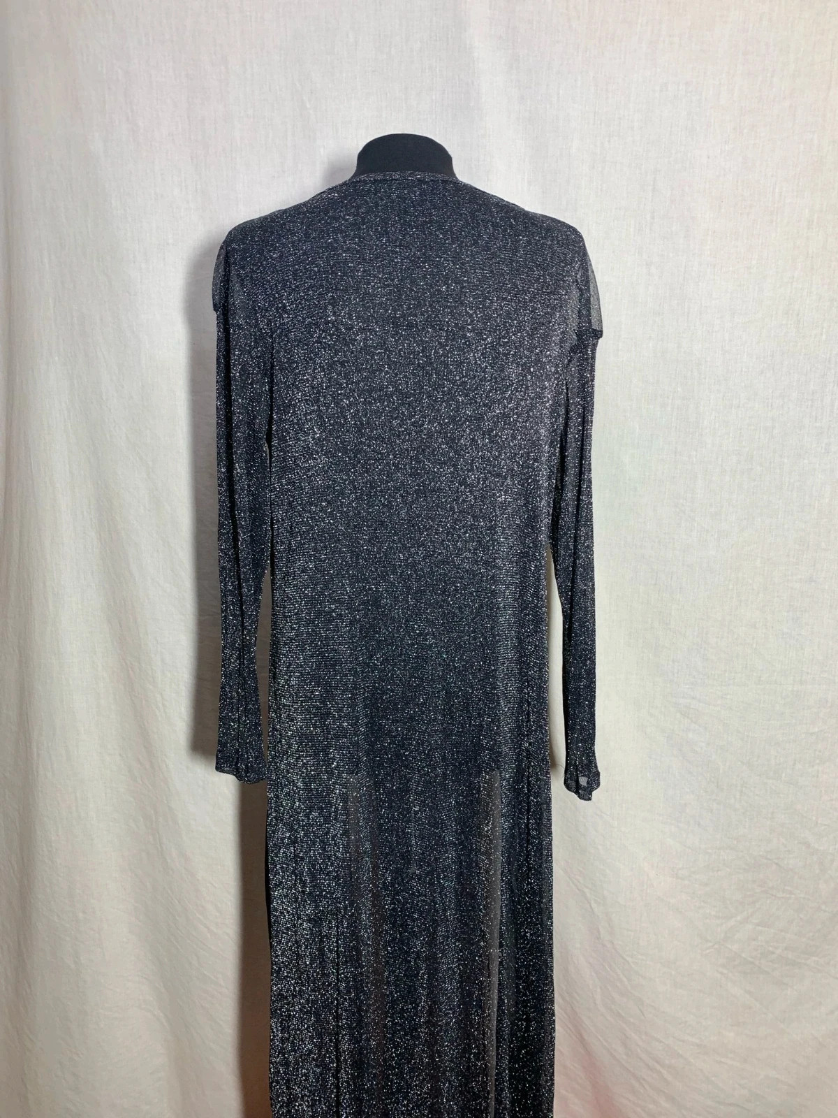 Vestido largo gris oscuro de manga larga | Dark grey long sleeve maxi dress | Shein Curve – Shein Curve – taille Taille unique 2