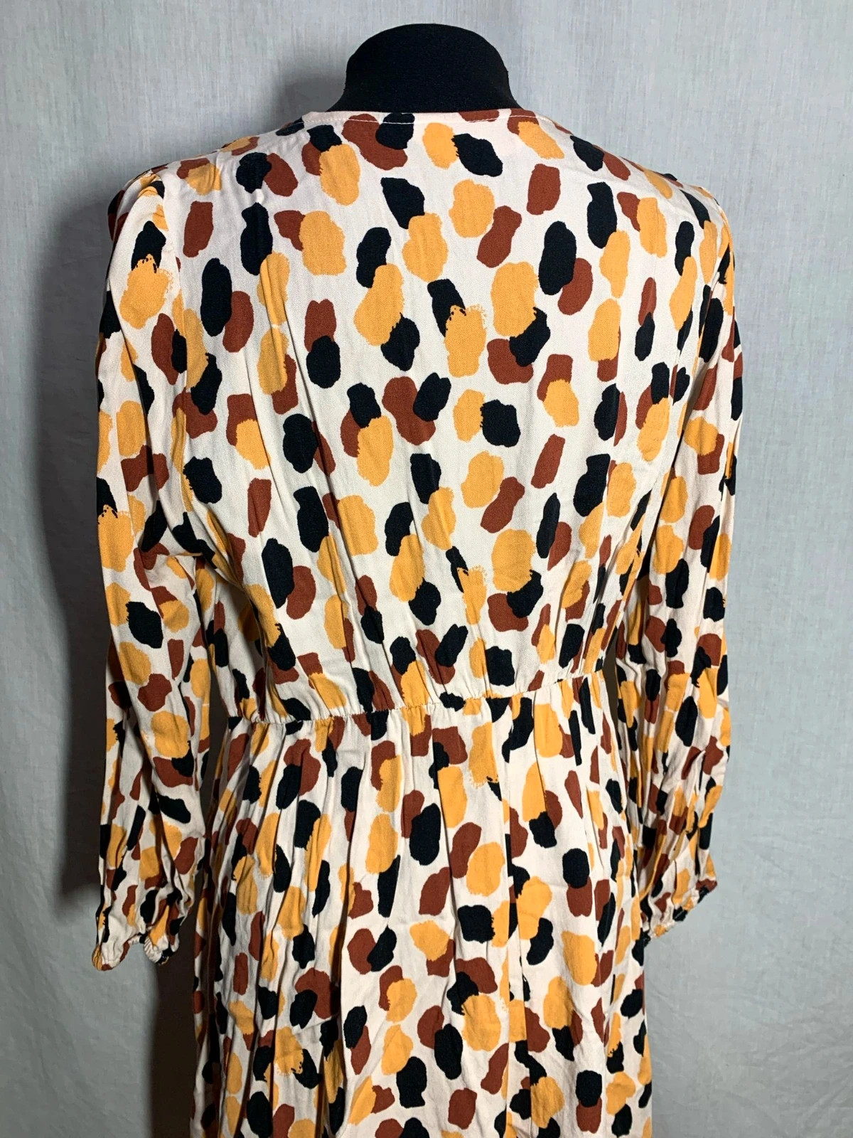 Vestido estampado | Abstract asymmetric print wrap dress – Compania Fantastica – taille XL / 42 / 14 5