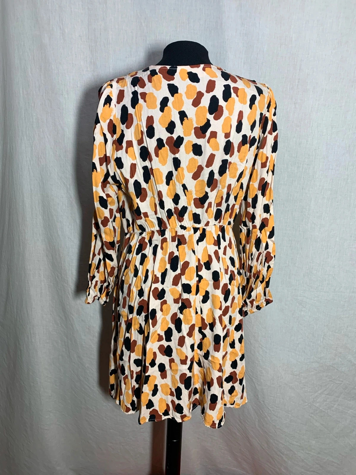 Vestido estampado | Abstract asymmetric print wrap dress – Compania Fantastica – taille XL / 42 / 14 2