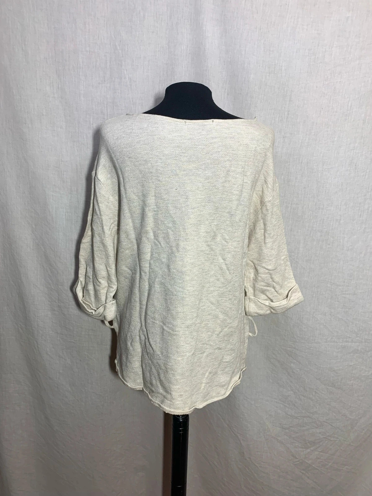 Jersey fino color crema | Cream fine knit jumper | Pepa Habernau – Vintage Dressing – taille L / 40 / 12 2
