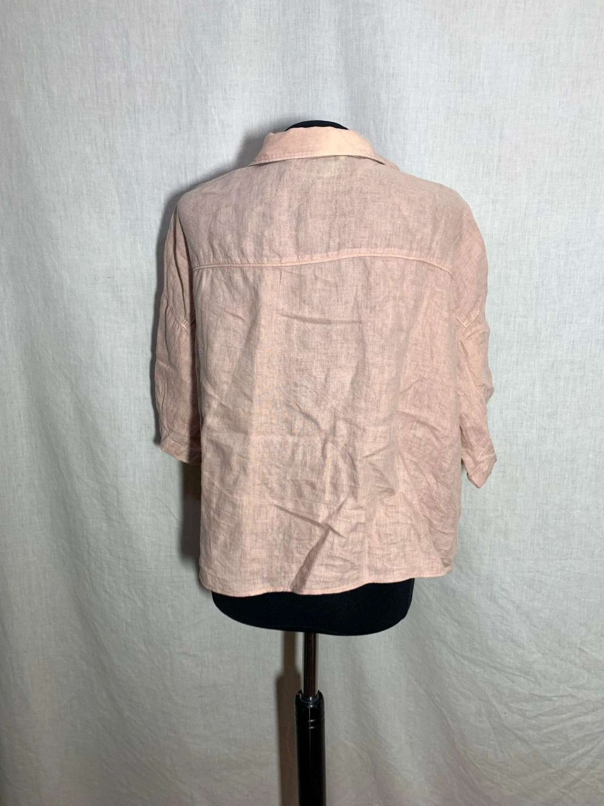 Camisa Rosa de Manga Corta | Pastel Pink Short Sleeve Shirt | Zara – Zara – taille L / 40 / 12 2