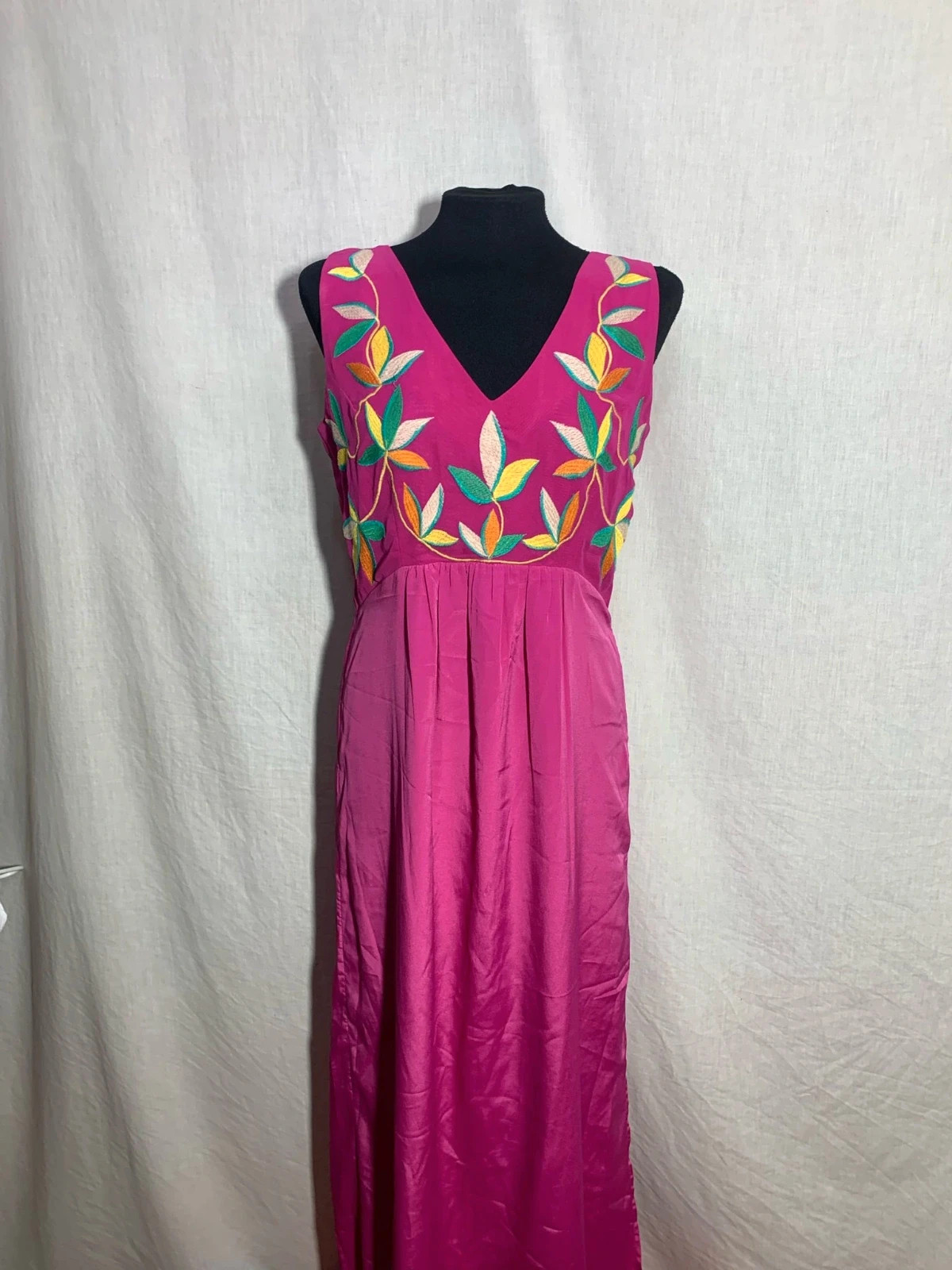 Vestido Fiesta largo rosa sin mangas | Pink sleeveless maxi Party Dress | Riverside