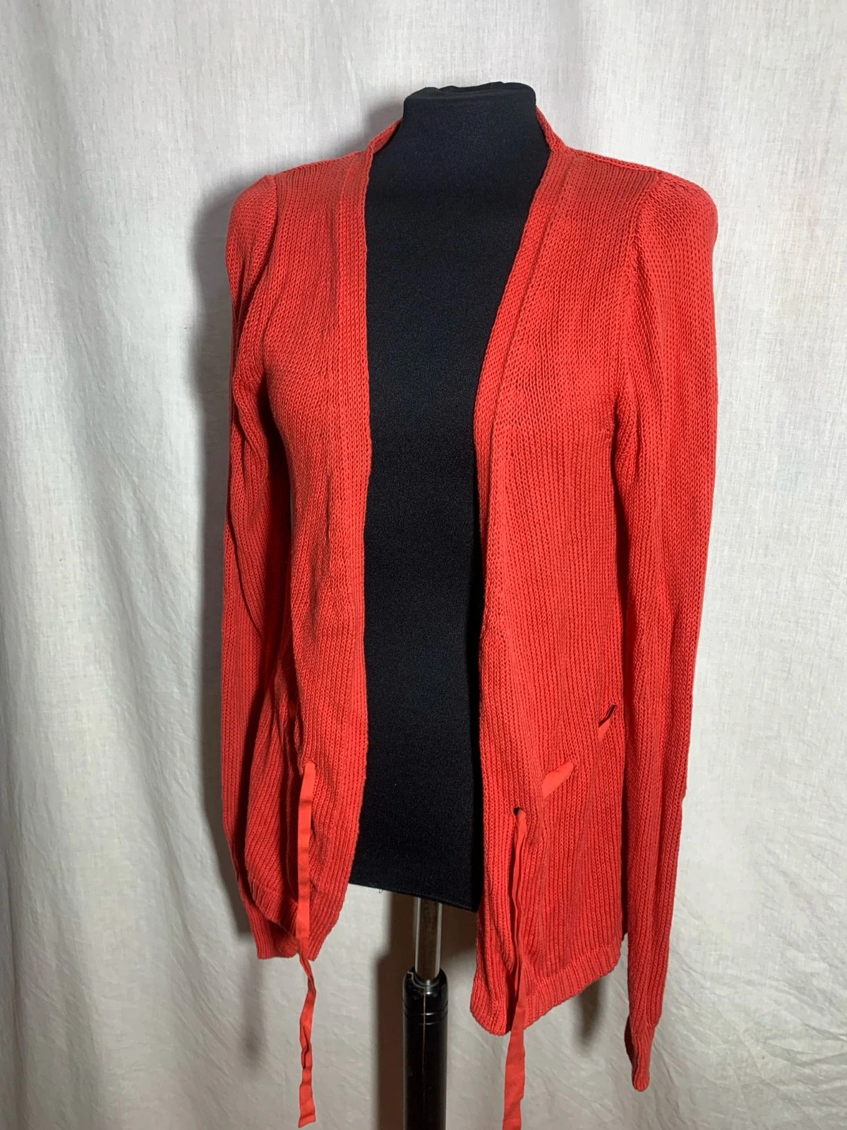 Chaqueta de Punto Calado Roja | Red Open Knit Cardigan | Massimo Dutti – Massimo Dutti – taille L / 40 / 12 4