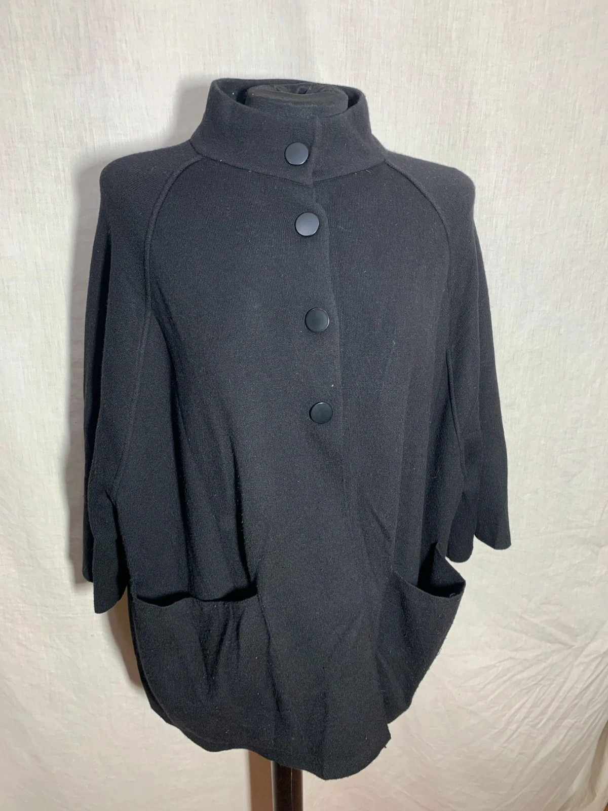 Abrigo Corto Negro de Punto | Black Short Knit Coat | Parfois – Parfois – taille Taille unique 4