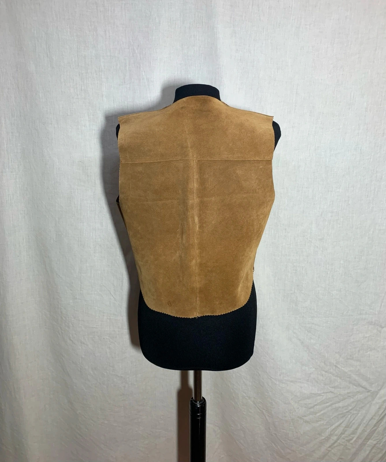 Chaleco de Piel Marrón con Bordados | Brown Leather Vest with Embroidery | Gianni Zenna – Vintage Dressing – taille L / 40 / 12 2
