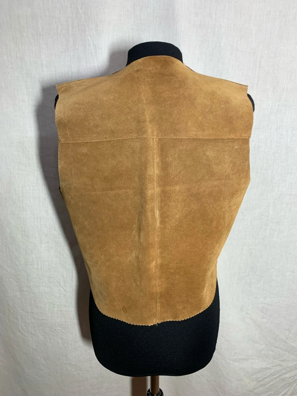 Chaleco de Piel Marrón con Bordados | Brown Leather Vest with Embroidery | Gianni Zenna – Vintage Dressing – taille L / 40 / 12 4