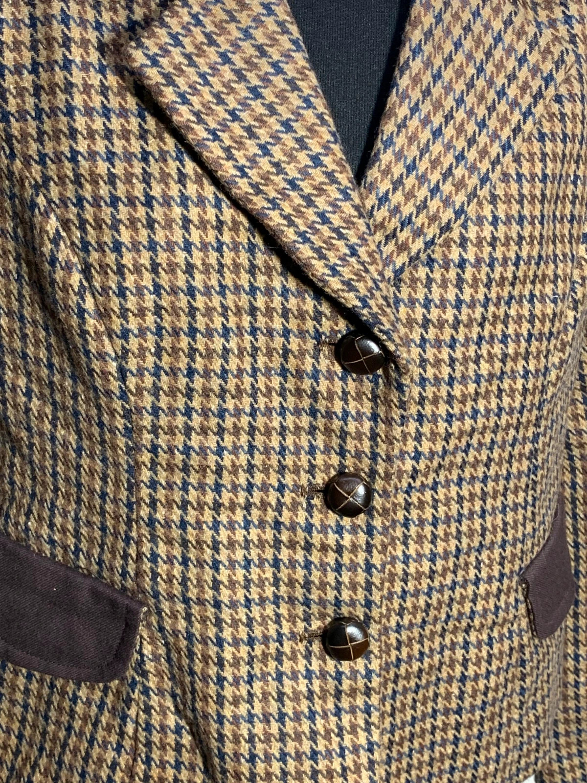 Chaqueta Pata de Gallo con Coderas | Houndstooth Blazer with Elbow Patches – Vintage Dressing – taille L / 40 / 12 5