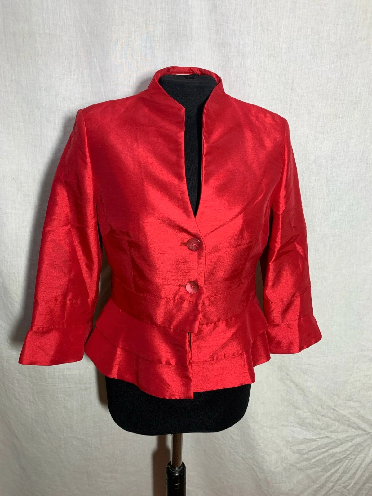 Chaqueta Americana Roja con Volantes | Red Blazer with Ruffles | Precchio Colors Concept – Precchio – taille L / 40 / 12 3