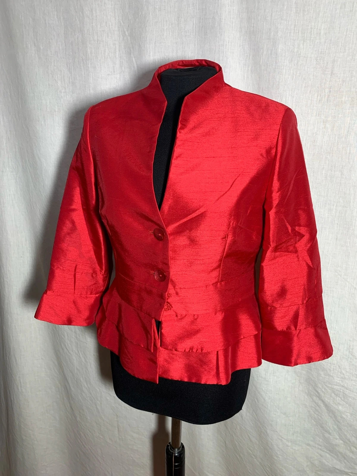 Chaqueta Americana Roja con Volantes | Red Blazer with Ruffles | Precchio Colors Concept – Precchio – taille L / 40 / 12 5