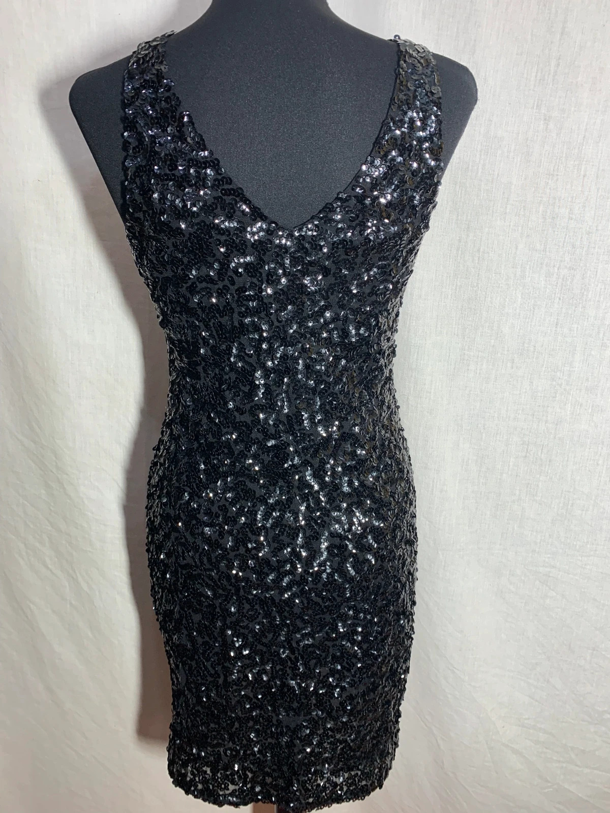 Vestido de Lentejuelas Negro | Black Sequined Dress | Conos – Conos – taille XL / 42 / 14 2