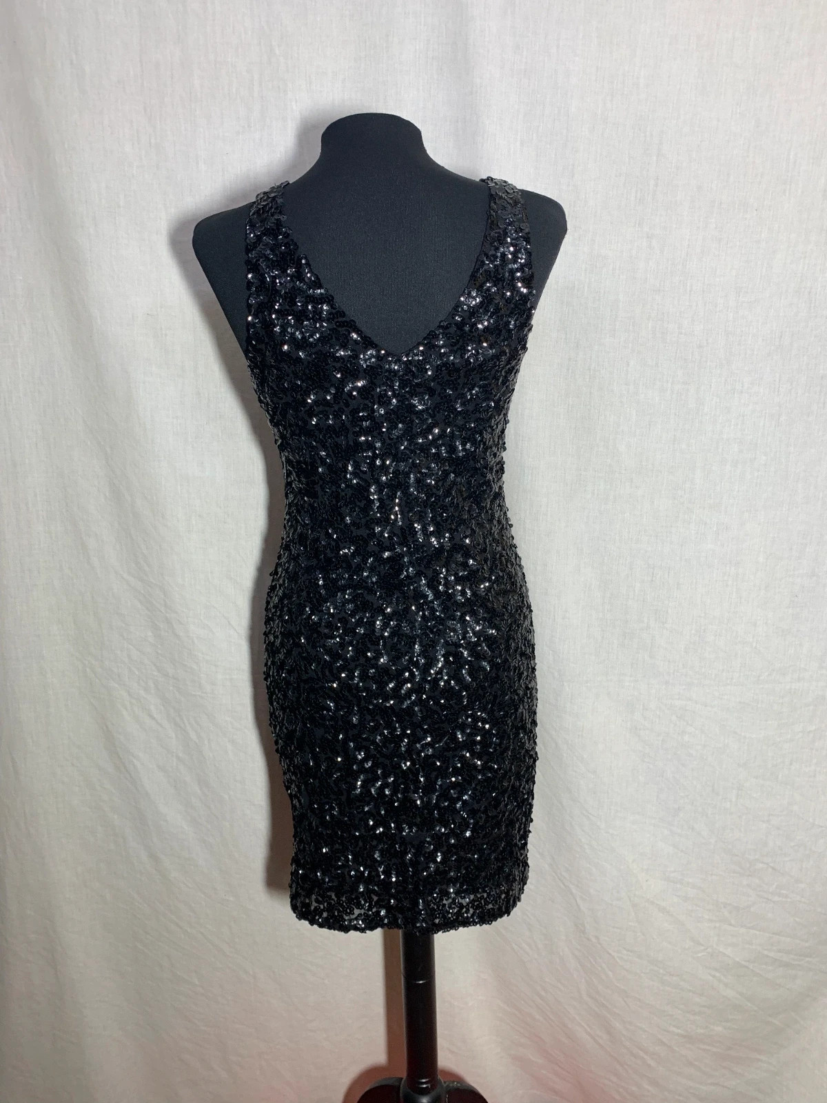 Vestido de Lentejuelas Negro | Black Sequined Dress | Conos – Conos – taille XL / 42 / 14 3
