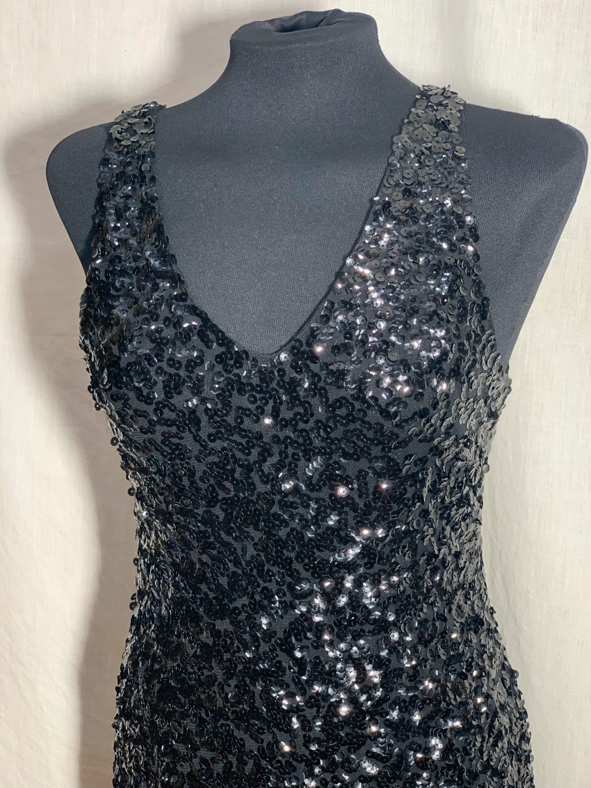Vestido de Lentejuelas Negro | Black Sequined Dress | Conos – Conos – taille XL / 42 / 14 4