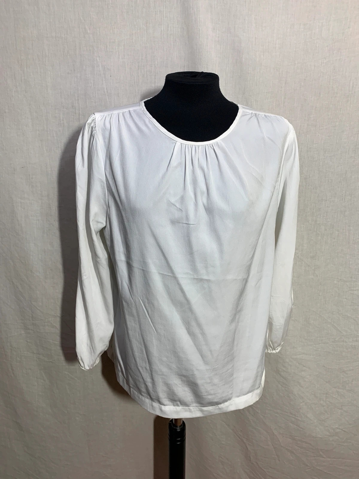 Blusa blanca fluida | White fluid blouse | Sfera – Sfera – taille L / 40 / 12 4