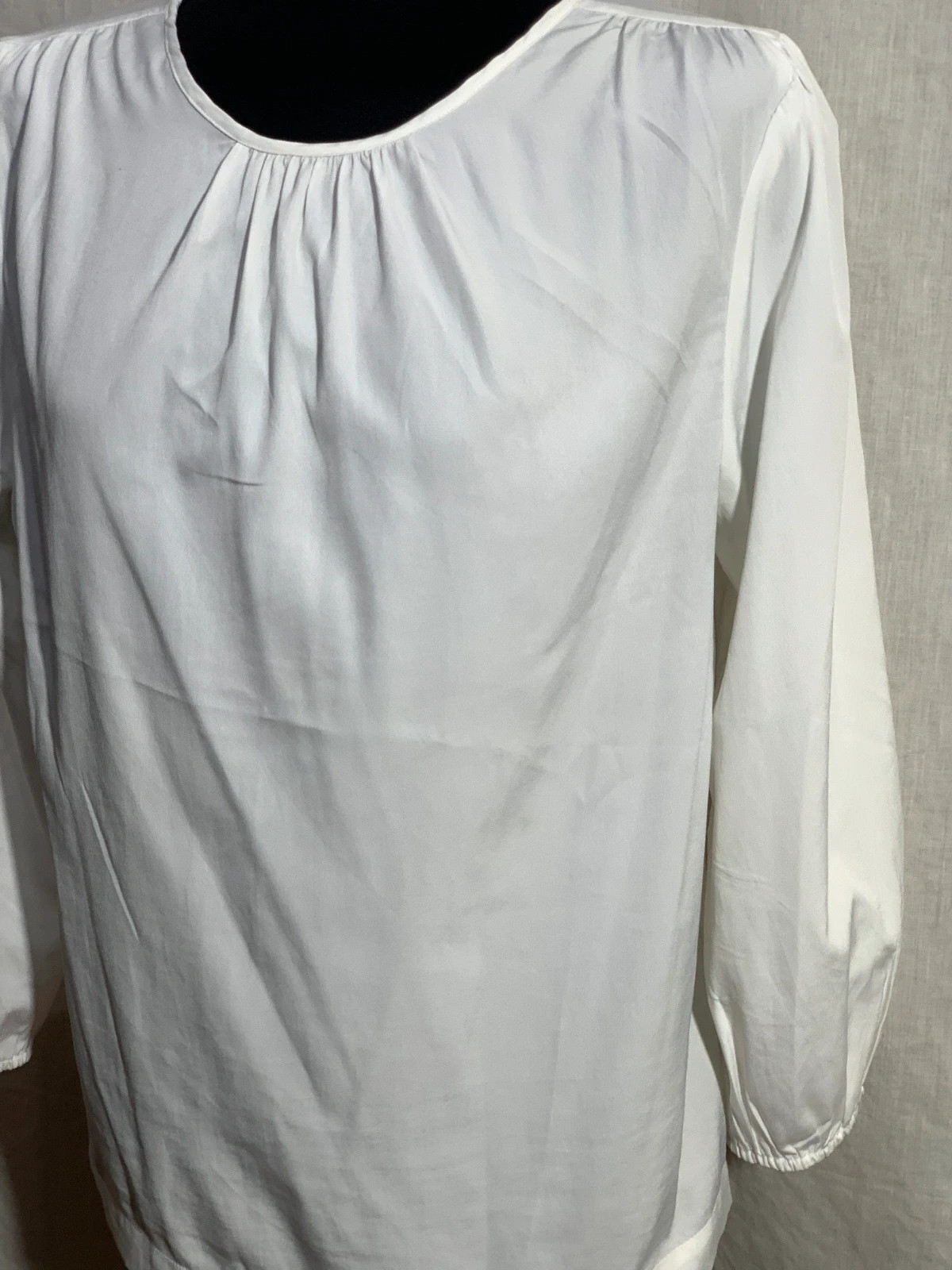Blusa blanca fluida | White fluid blouse | Sfera – Sfera – taille L / 40 / 12 5