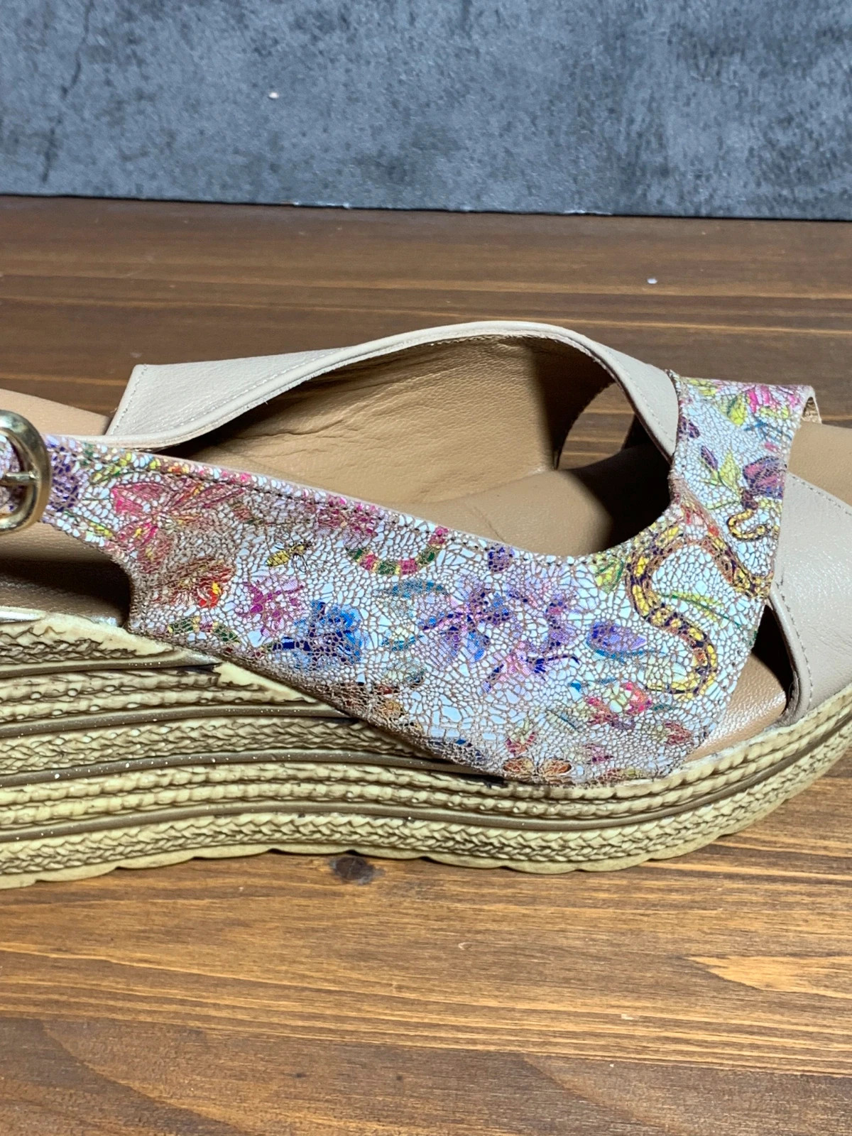 Sandalias de cuña florales | Floral wedge sandals – Fashion – taille 37 3